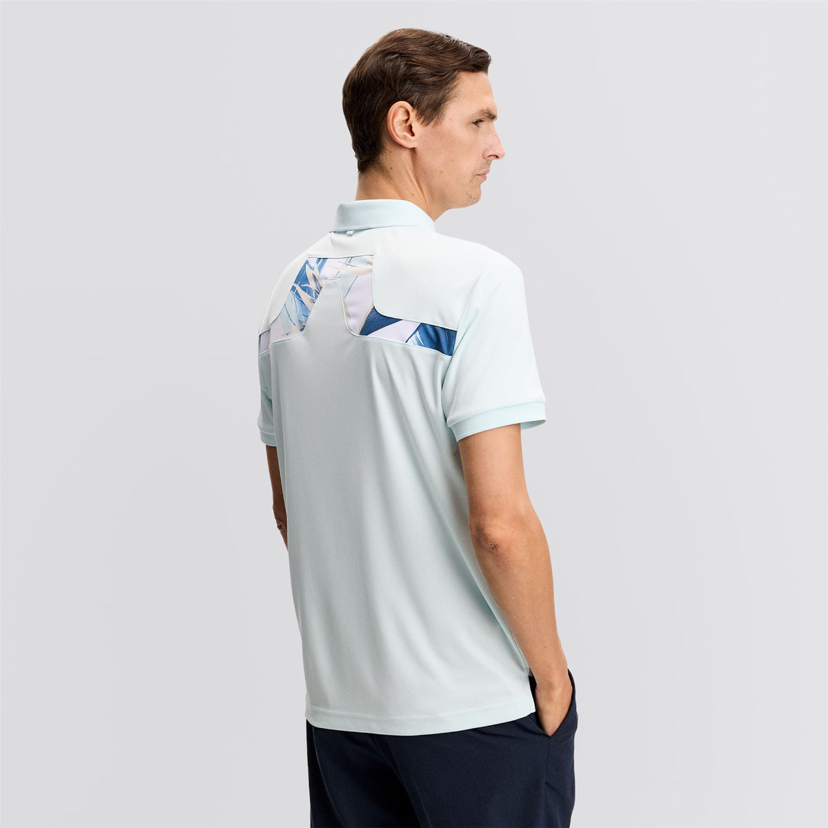 KV TX Jersey Print Polo Paradise Skylight