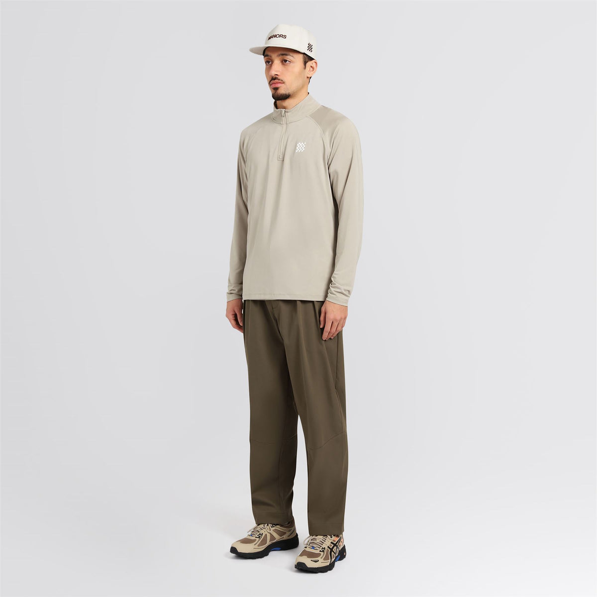 Course Quarter Zip Mid Layer Sand