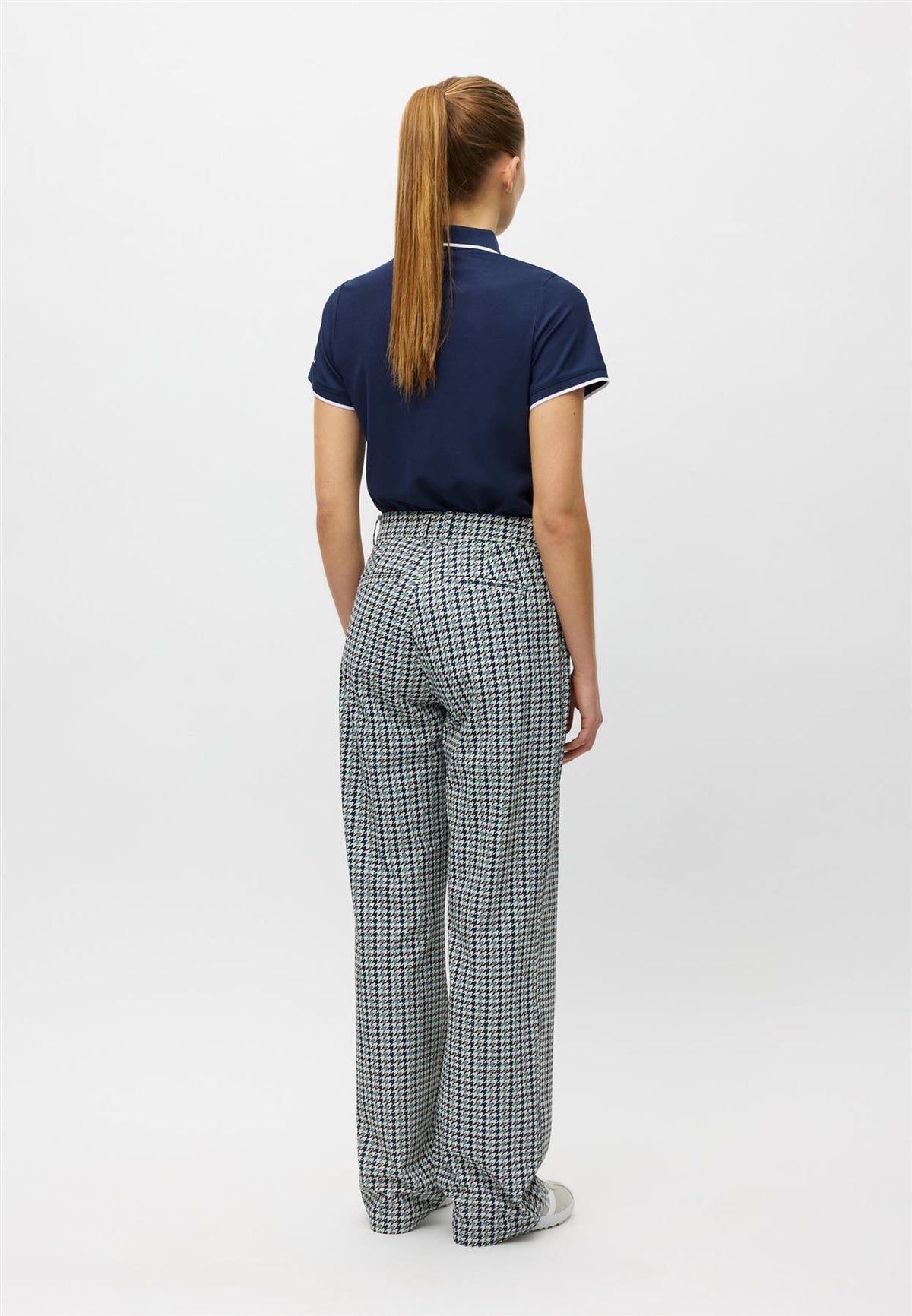 Elevate Trousers Navy Houndstooth