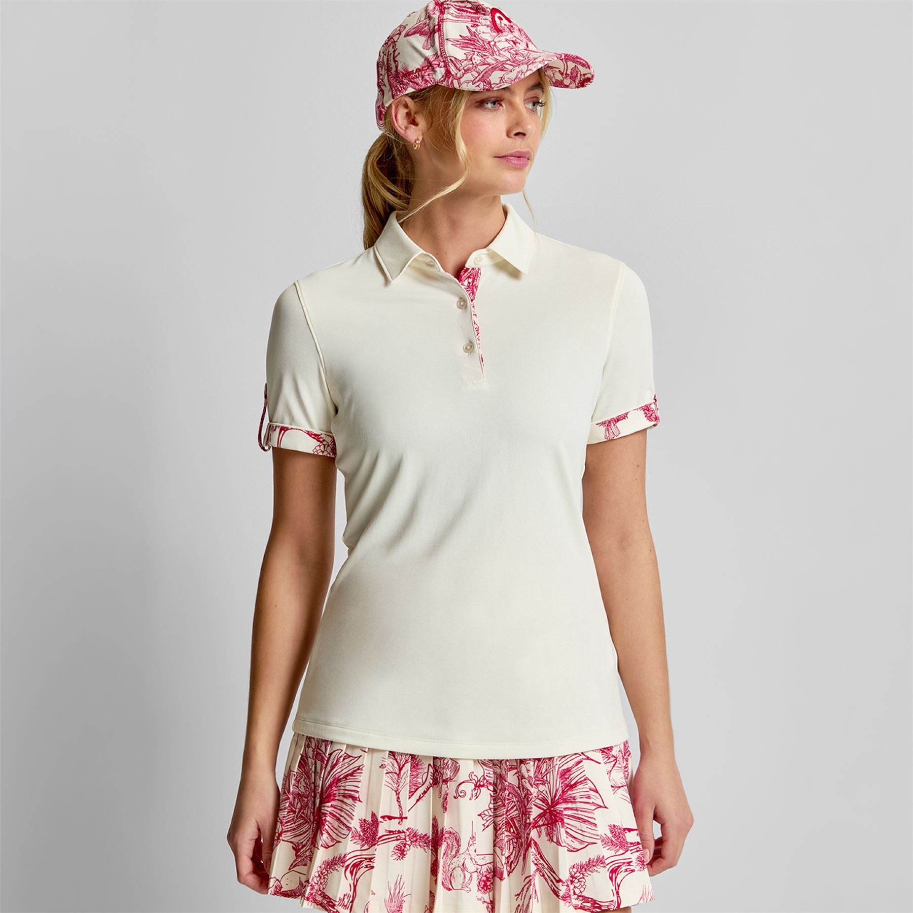 Roll Sleeve Polo Cream