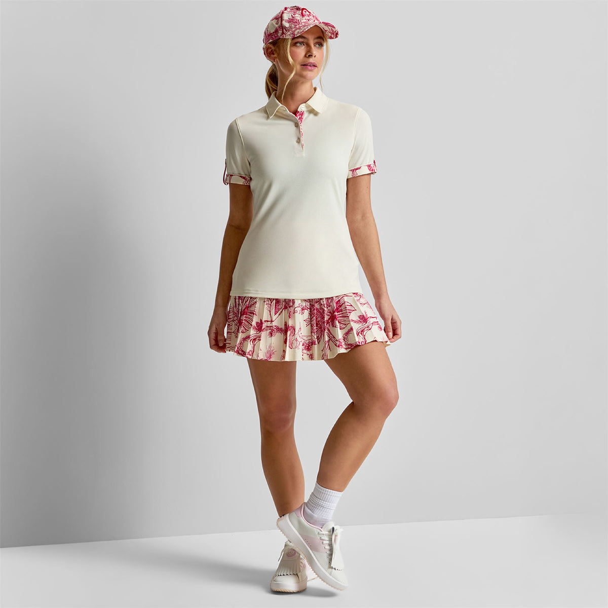 Roll Sleeve Polo Cream