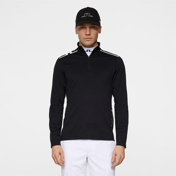 Leon Quarter Zip Mid Layer Black