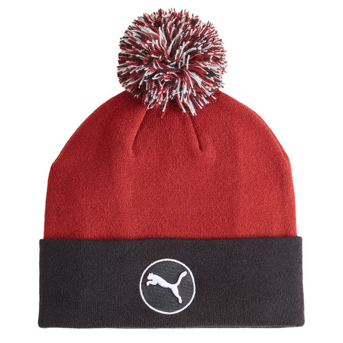 WRMLBL Removable Pom Beanie Intense Red/Puma Black - AW24