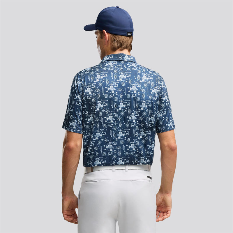 Cloudspun Coastal Claret Polo Deep Navy