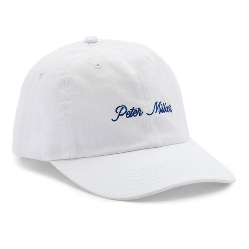 Raleigh Embroidered Script Hat White - SS25