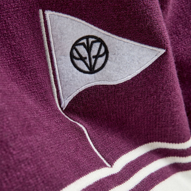 Sophie Cardigan Stripe Burgundy
