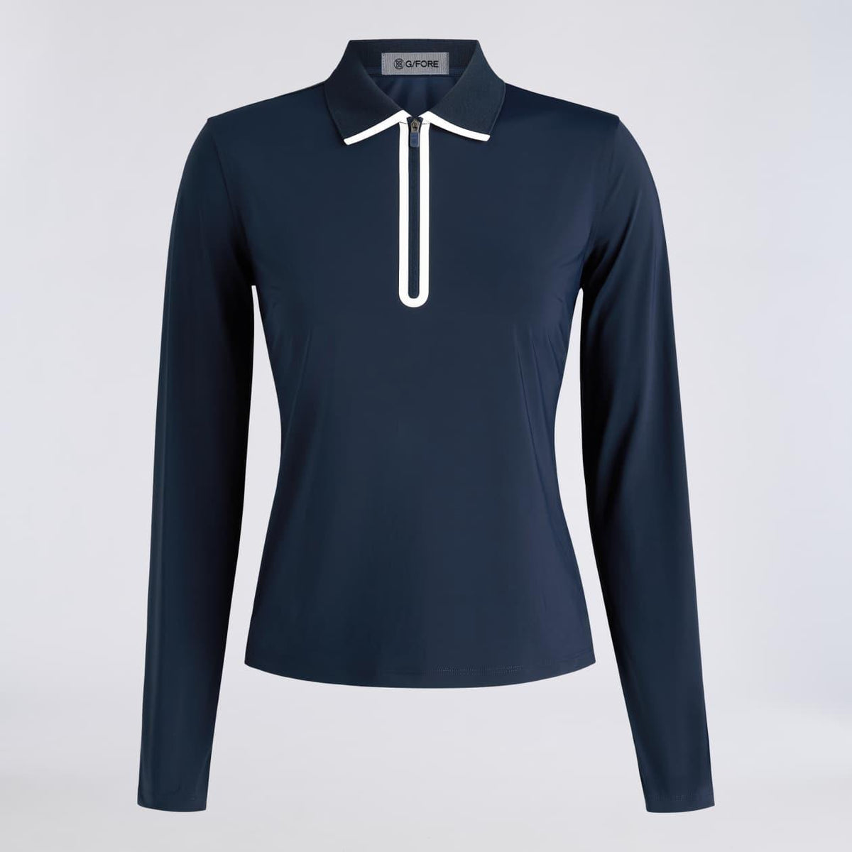Silky Tech Nylon Zip LS Polo Twilight