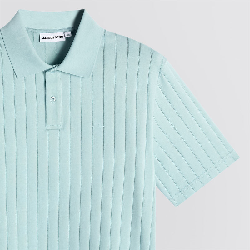 Simon Stripe Polo Forget-Me-Not