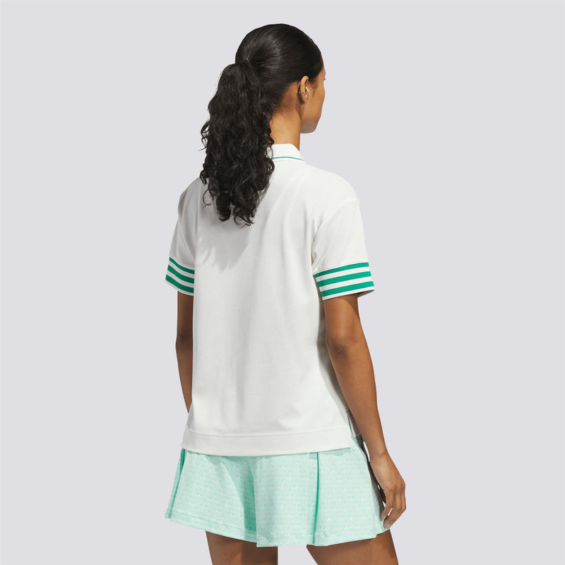 Originals 3-Stripe Polo Chalk White/Court Green