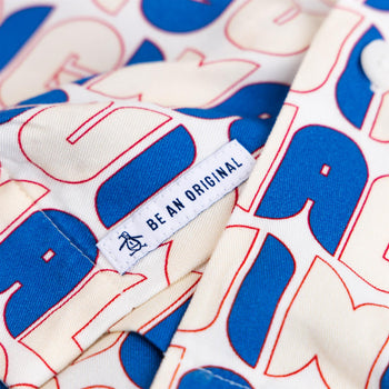 Archive Revere Collar Logo Print Shirt Bright White