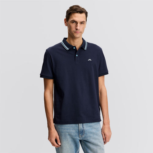Joey Tipping Jacquard Rib Polo JL Navy