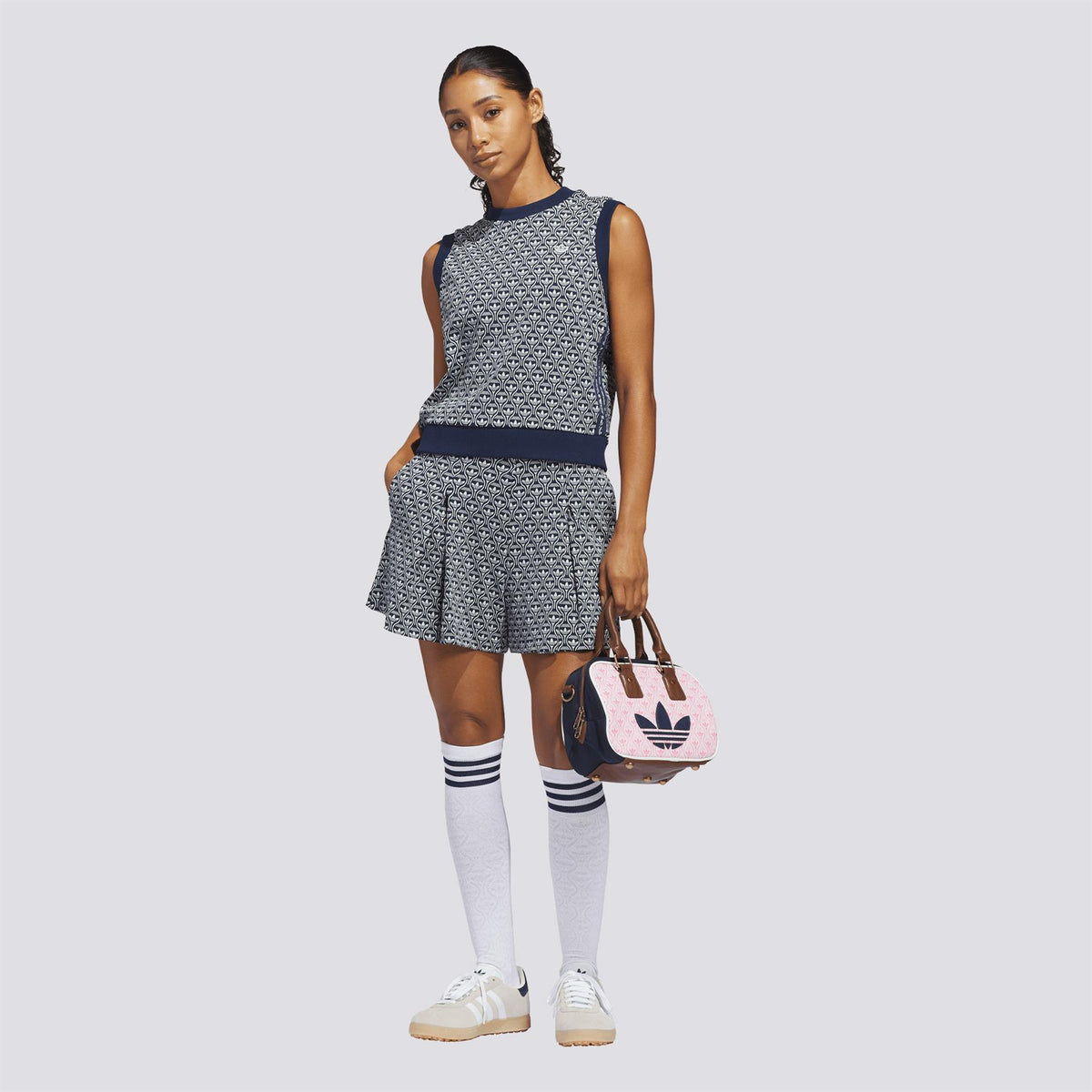 Originals All Over Skort Night Indigo/Chalk White