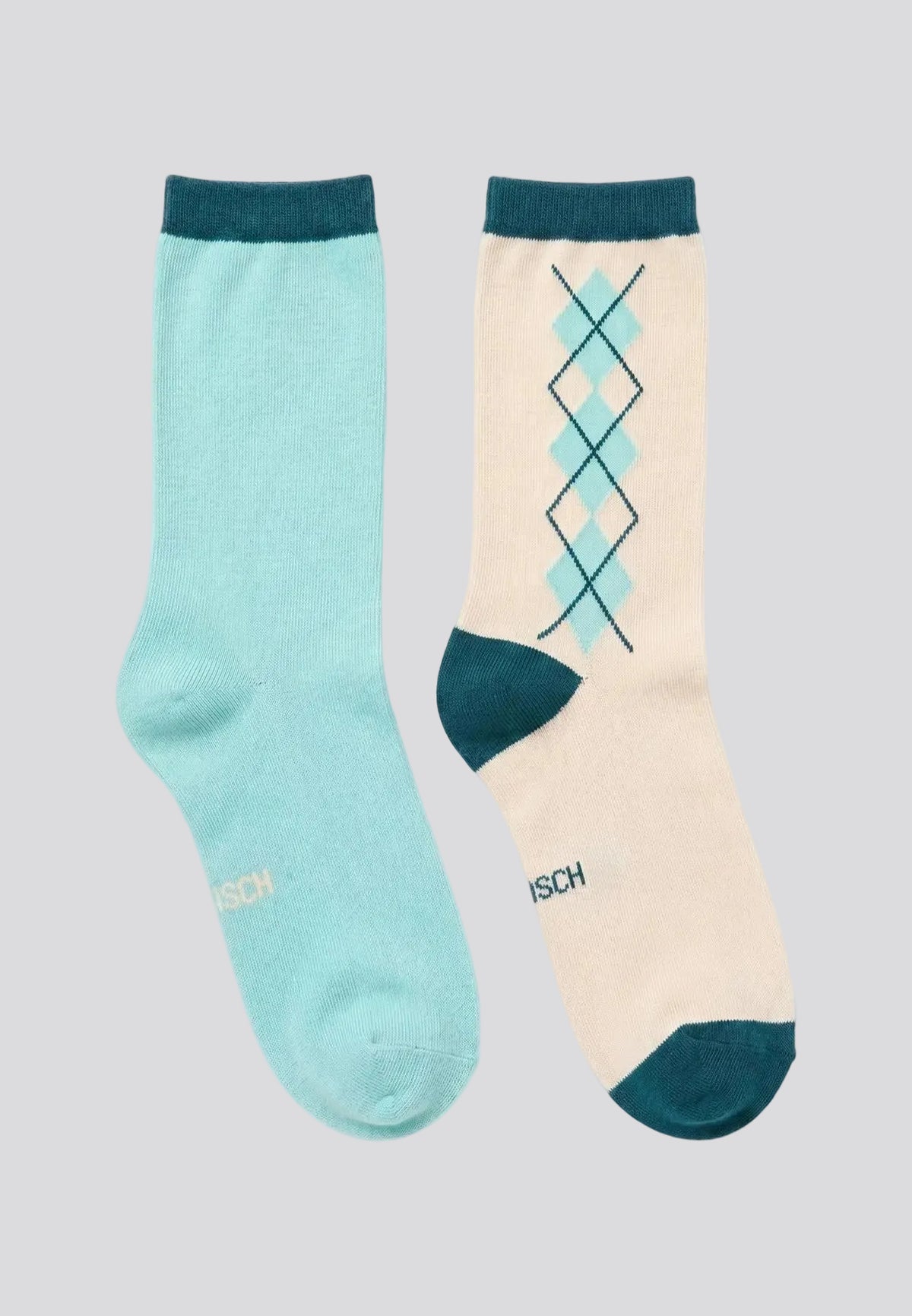 2-Pack Argyle Socks Eggshell Blue