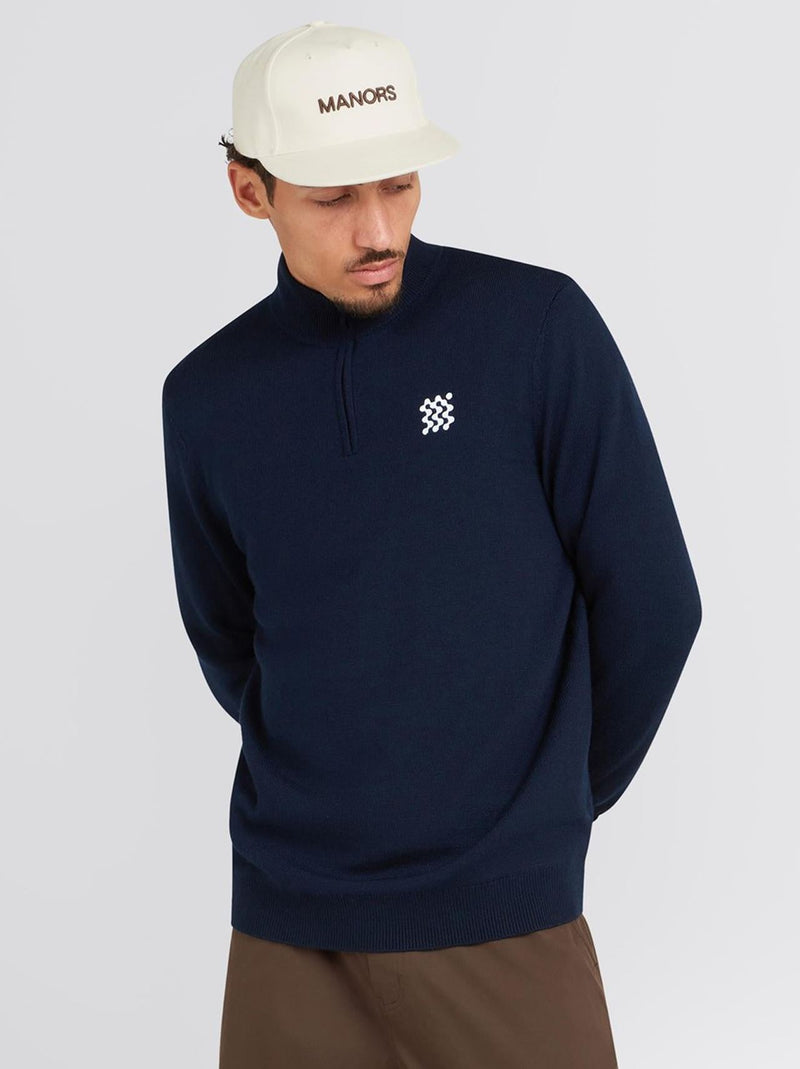 Merino Wool Quarter Zip Windbreaker