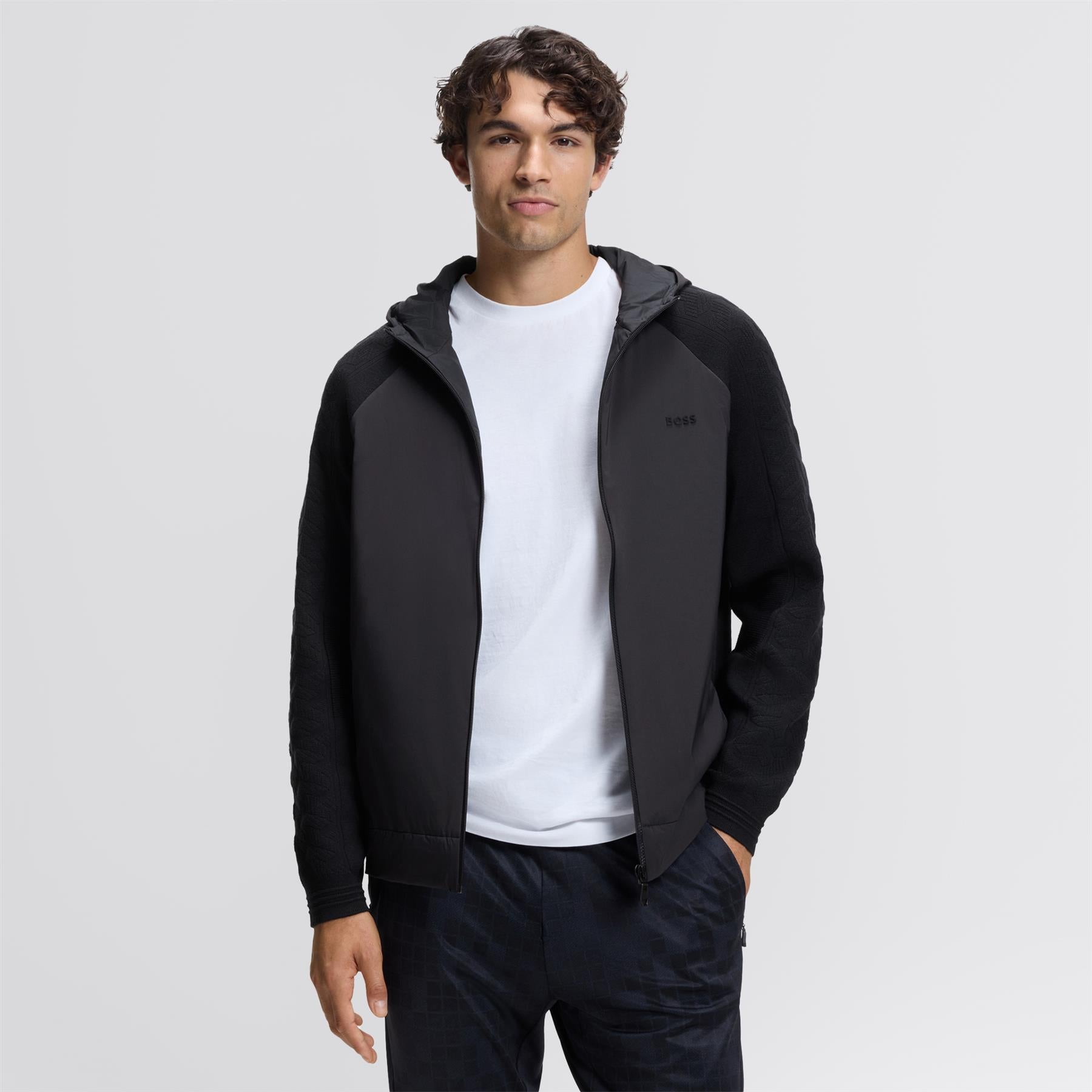 Mirror Hybrid Hooded Jacket Dark Blue