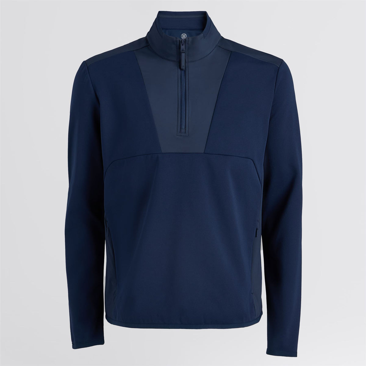 Nylon Panelled Quarter Zip Jacket Twilight