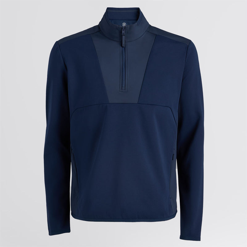 Nylon Panelled Quarter Zip Jacket Twilight