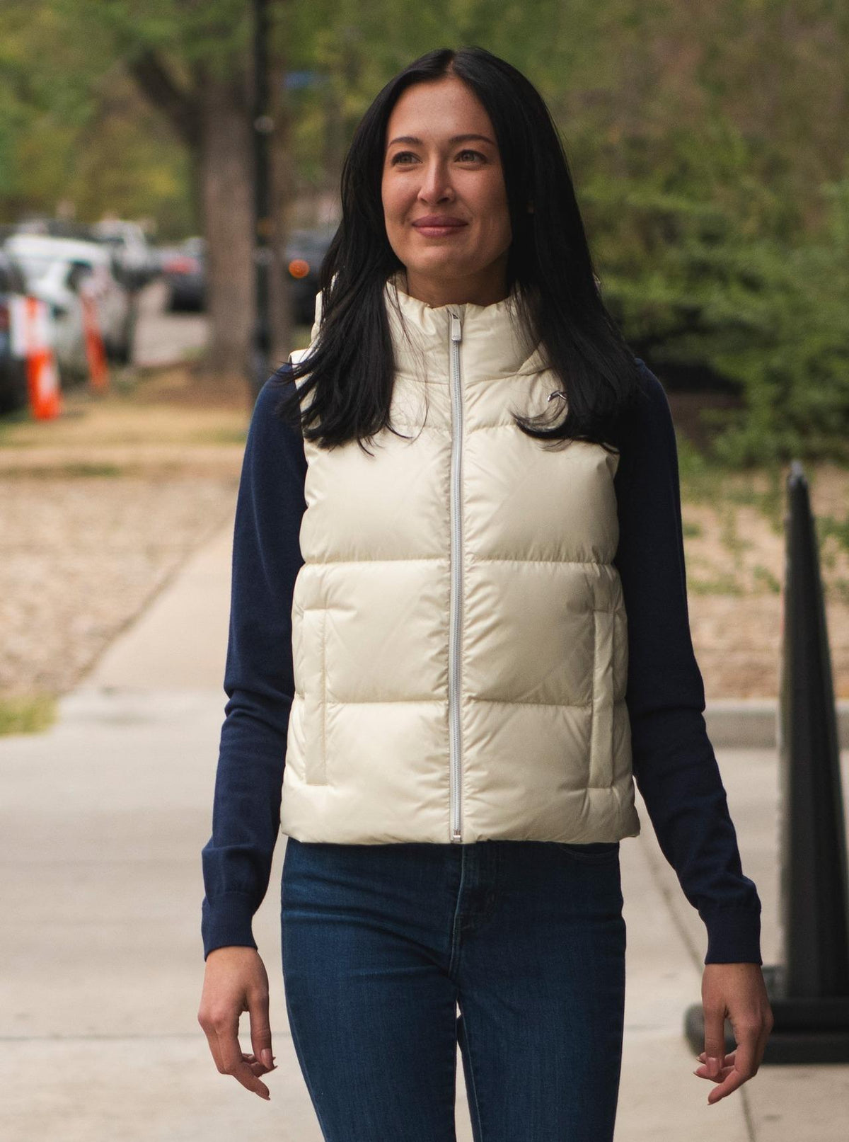 Vivi Shine Vest Alabaster