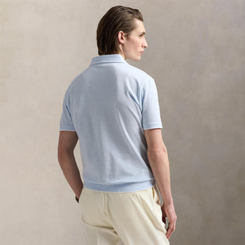 Polo Golf Johnny Collar Cotton Polo Office Blue/White