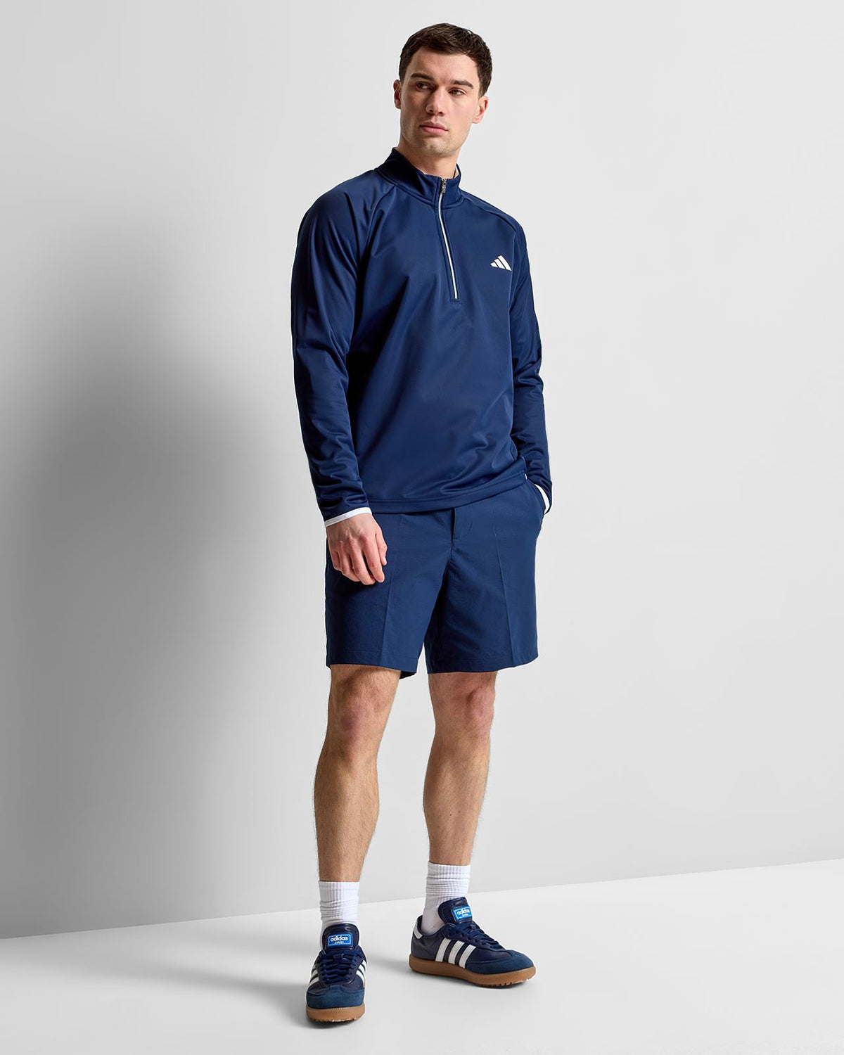 Ultimate365 Durable Wind Quarter Zip Collegiate Navy/White