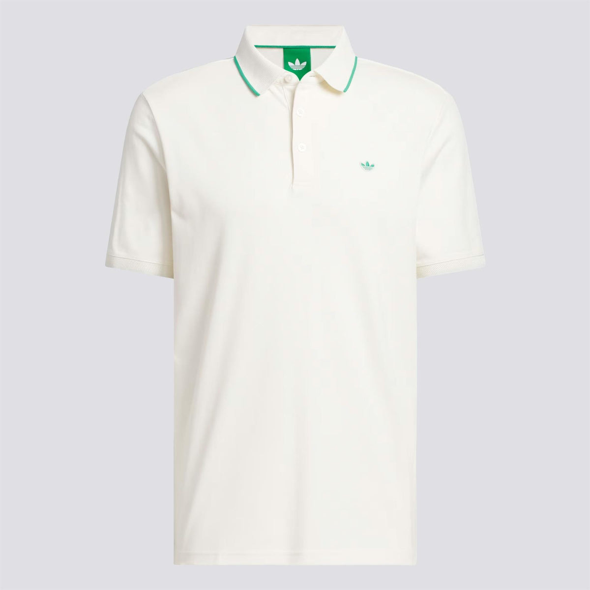 Originals Twistknit Trefoil Polo Chalk White/Court Green