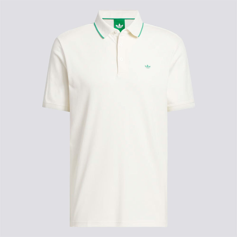 Originals Twistknit Trefoil Polo Chalk White/Court Green