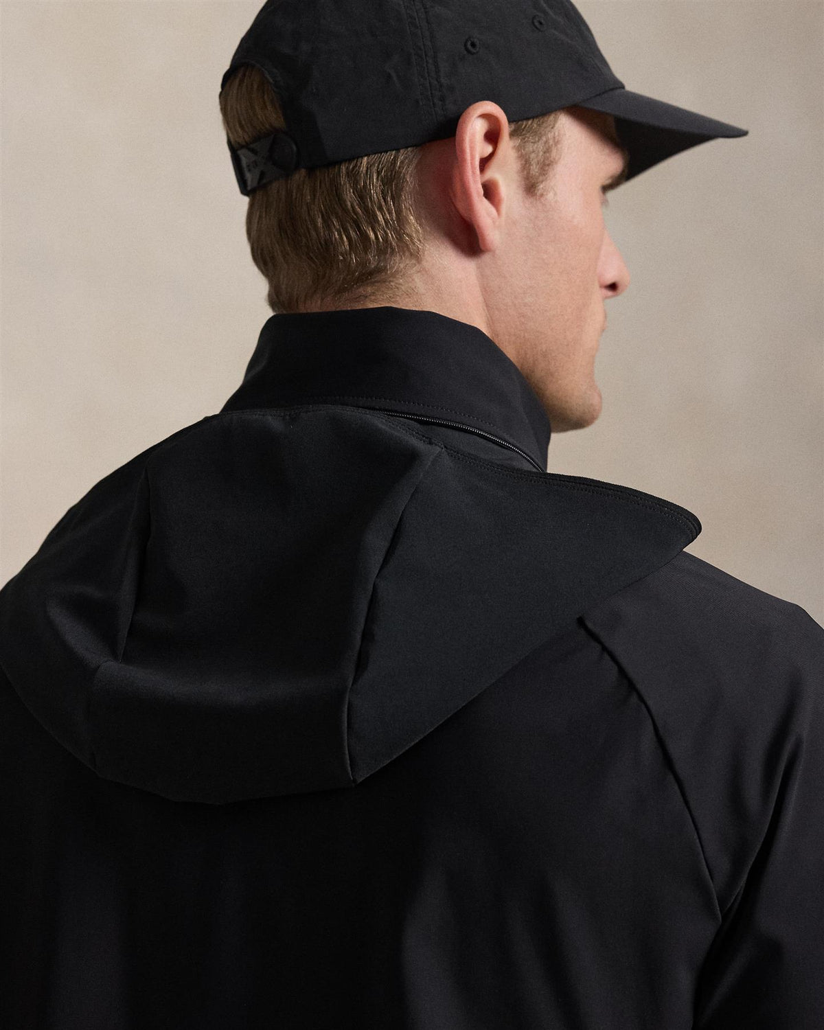 Lightweight Hooded Jacket Polo Black