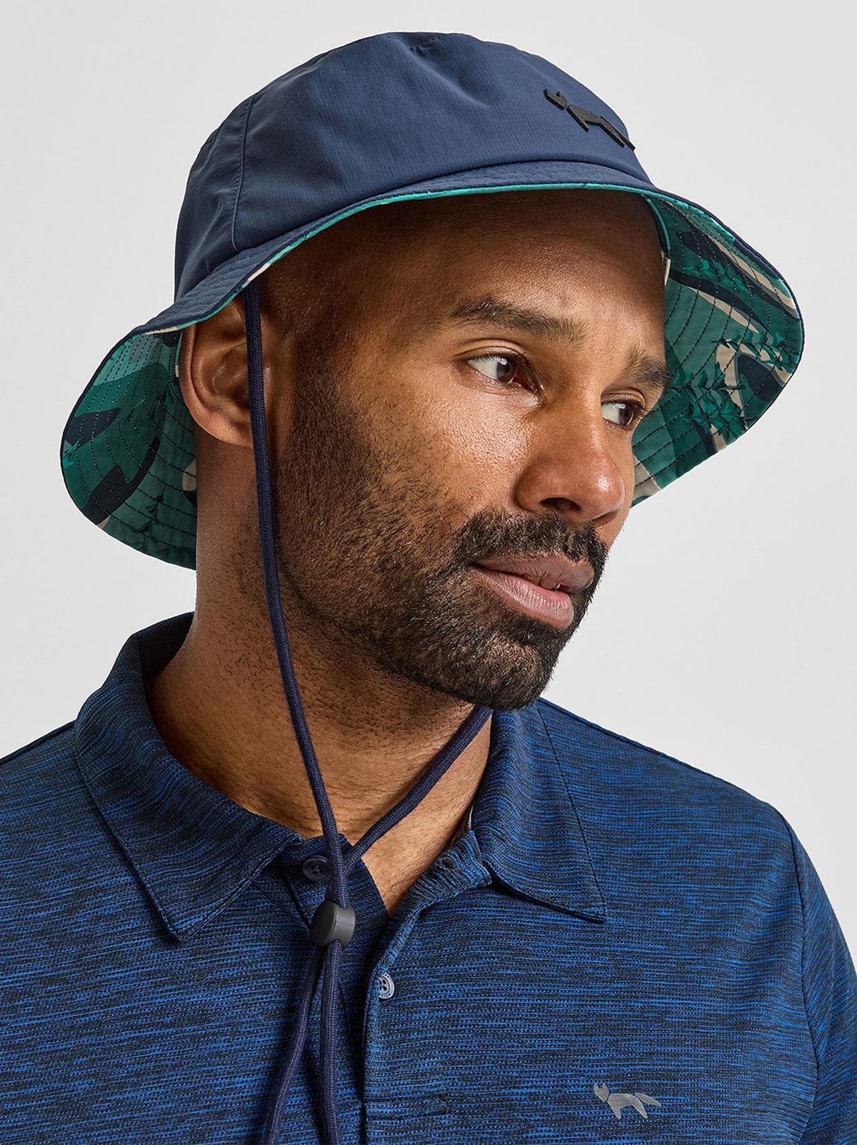 Bucket Hat Print Navy