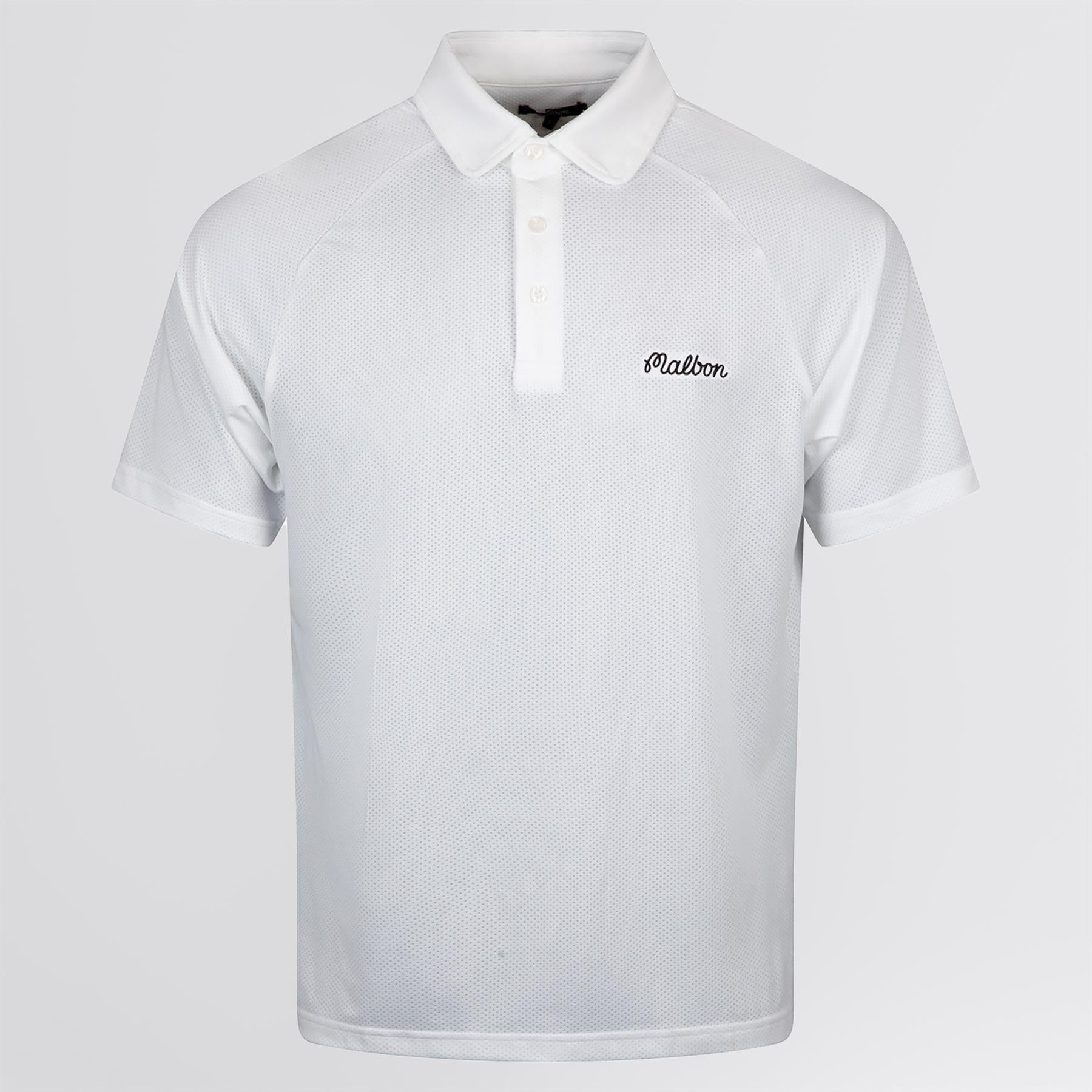 Evergreen Raglan Sleeve Mesh Polo White