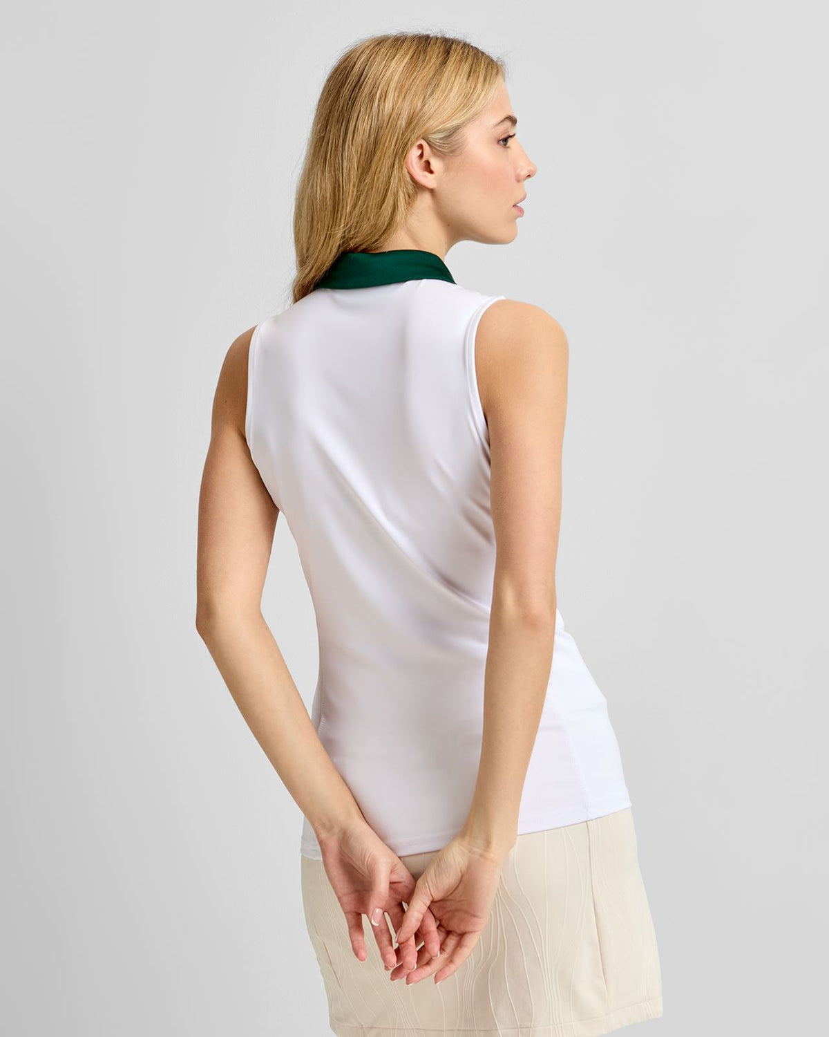 Sleeveless Polo White