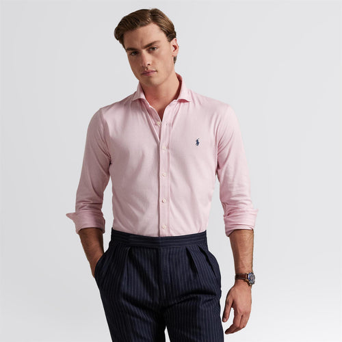 Polo Golf Cotton Jersey Shirt Garden Pink