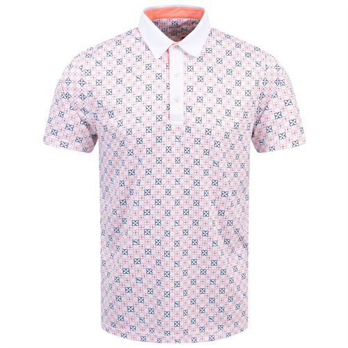 Pure Monogram Printed Polo White/Melon Punch - SS24
