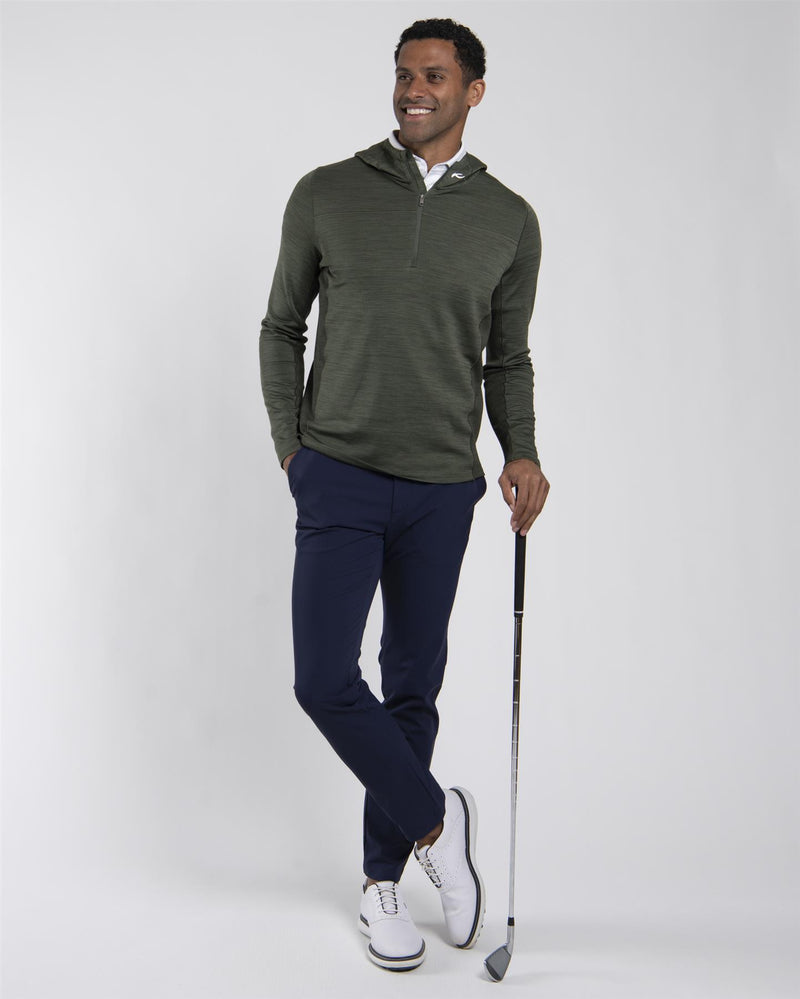 Liam Hooded Half-Zip Green Slate