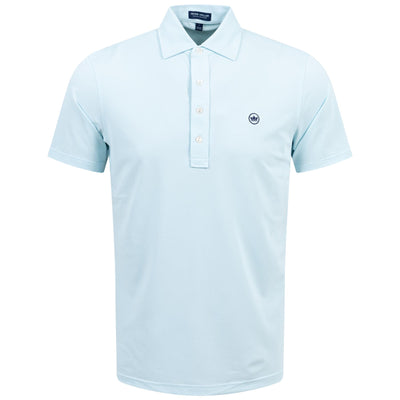 Soul Tailored Fit Performance Mesh Polo Iced Aqua Blue - SS24