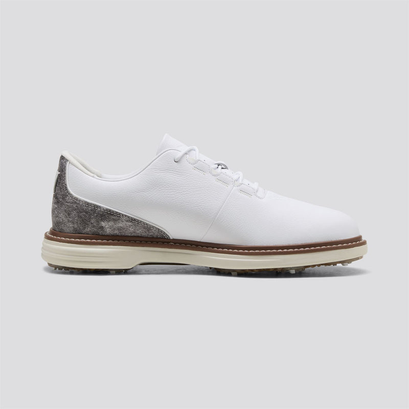 Avant Tour Spiked Golf Shoes Puma White/Brown Mushroom
