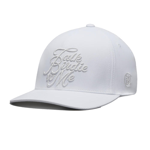 Talk Birdie To Me Stretch Twill Snapback Hat Snow - SS25