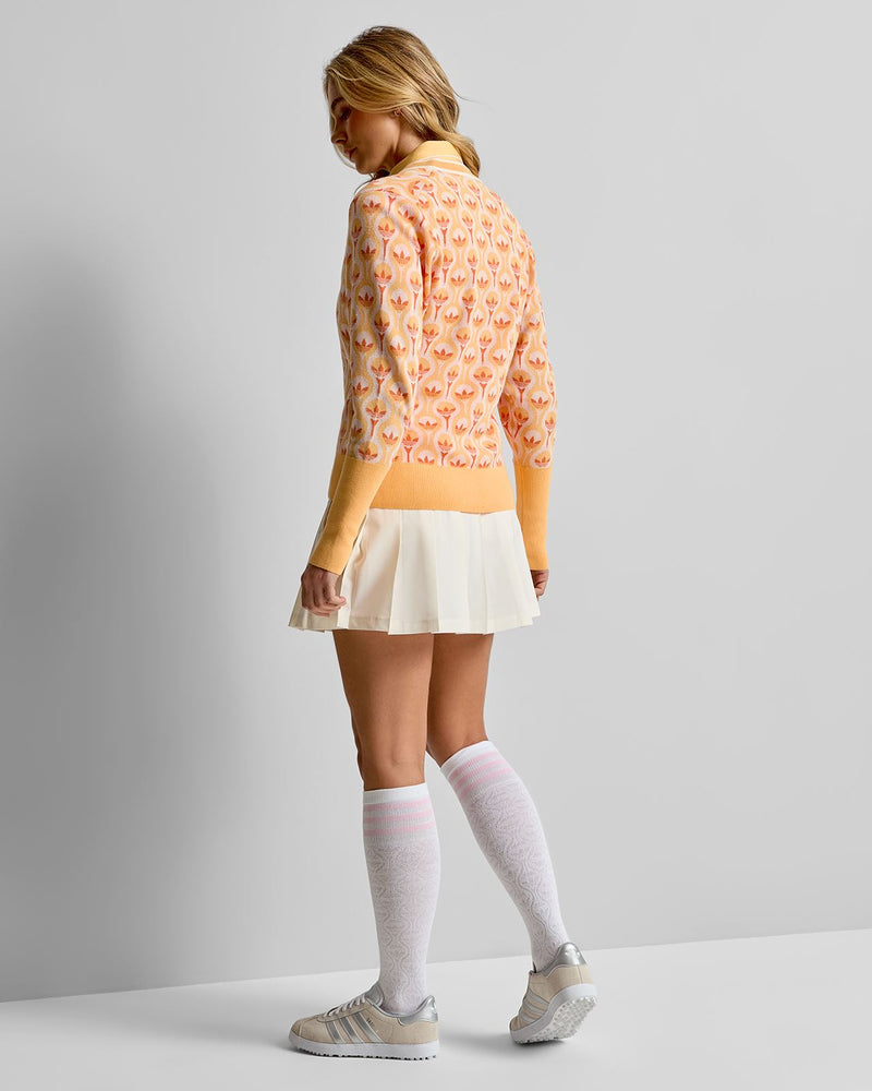 Originals All Over Cardigan White/Ice Tangerine