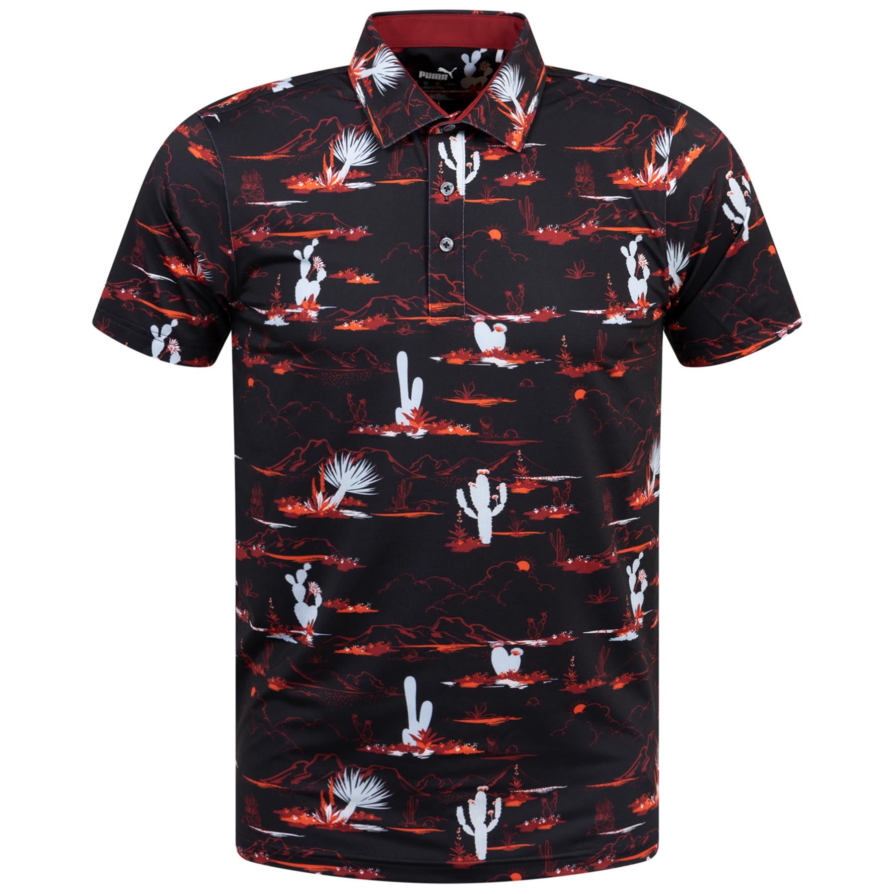 MATTR Bushland Polo Puma Black/Intense Red