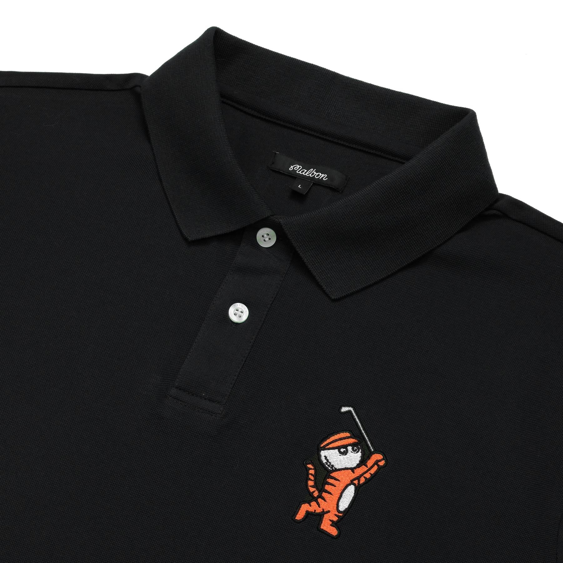 Malbon Golf Tiger Buckets Polo Black | TRENDYGOLF UK