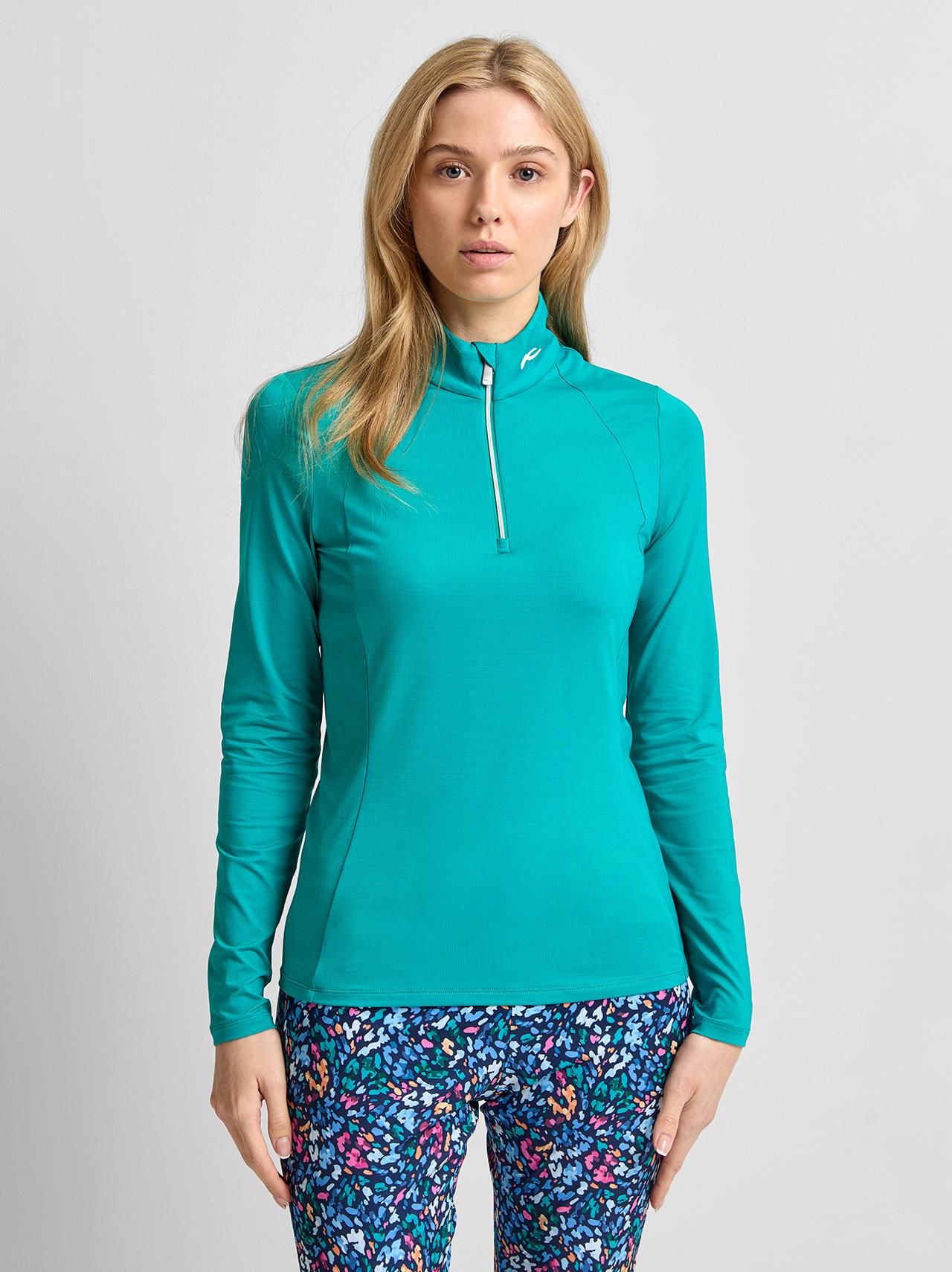 Collagen Half Zip Mid Layer Emerald Dust