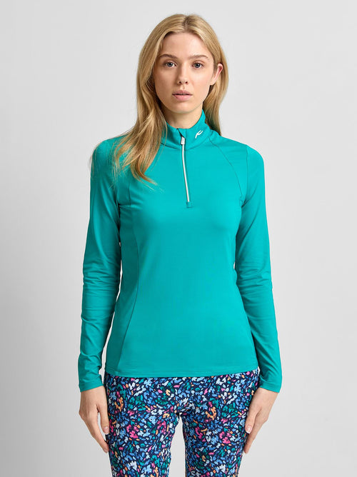Collagen Half Zip Mid Layer Emerald Dust