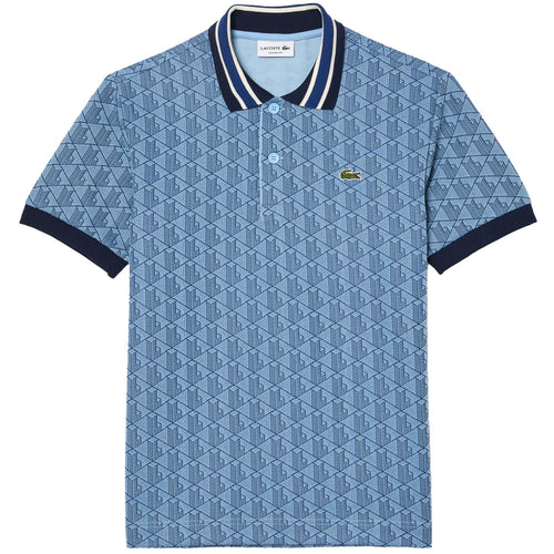 Classic Fit Monogram Motif Polo Light Blue - AW24