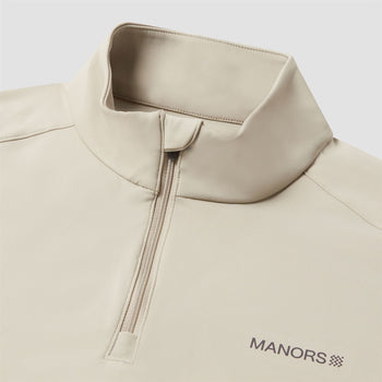 Quarter Zip Tech Mid Layer Greige