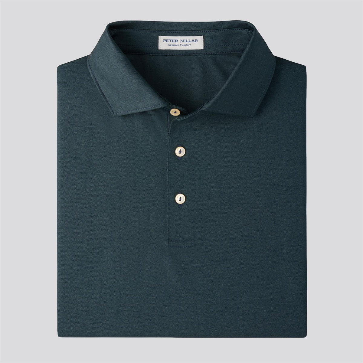 Herringbone Performance Jersey Polo Navy