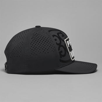 Prey For Birdies Patch Perforated Delta Snapback Hat Onyx