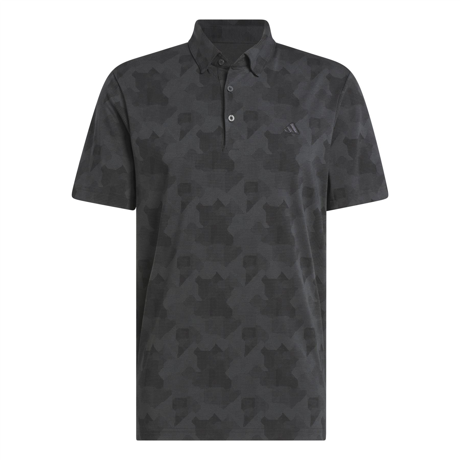 Go-To Printed Polo Carbon/Black