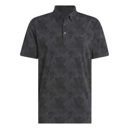 Go-To Printed Polo Carbon/Black - SS25