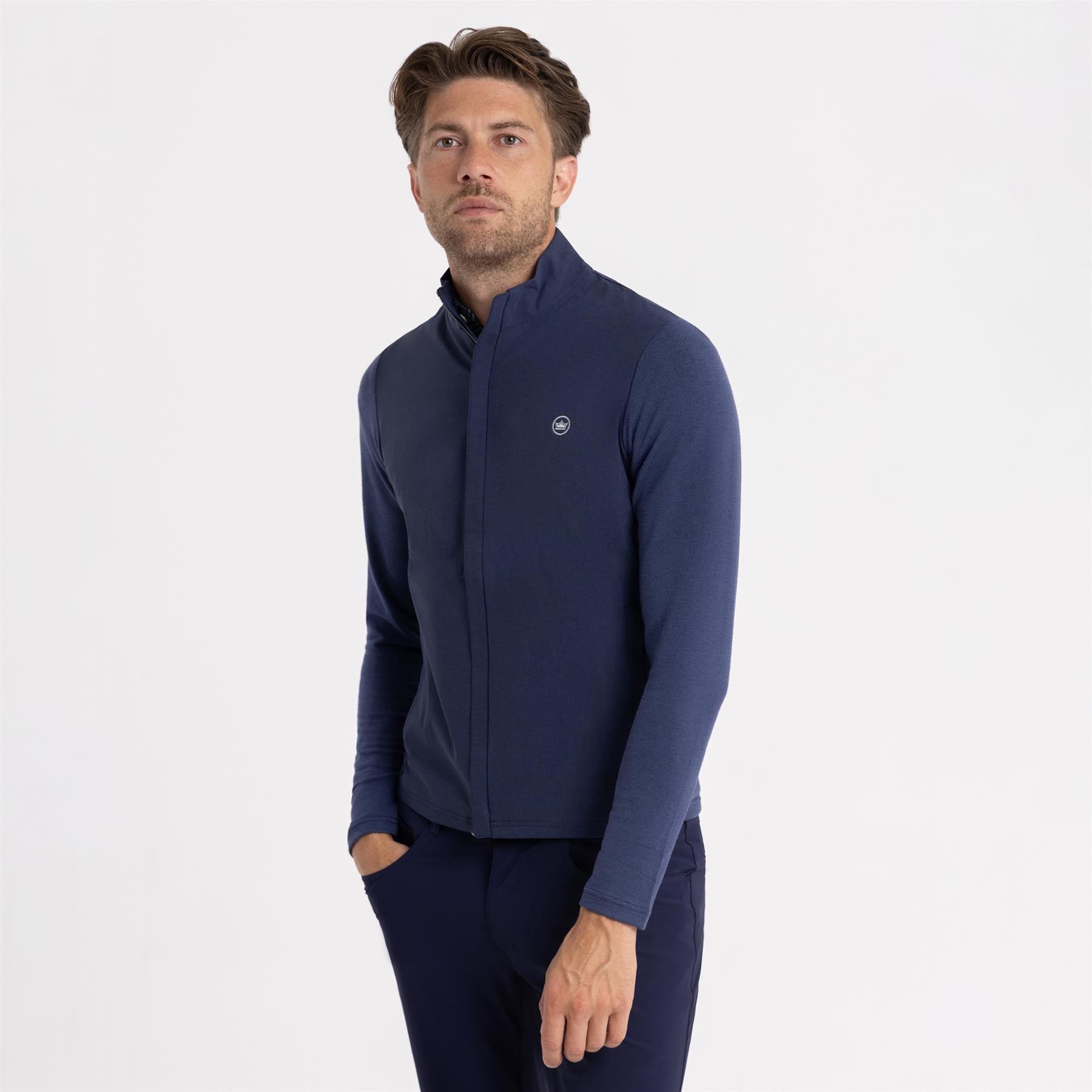 Solstice Performance Hybrid Full Zip Cardigan Navy