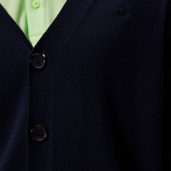 Lucas Merino Tech Wool Knitted Cardigan JL Navy