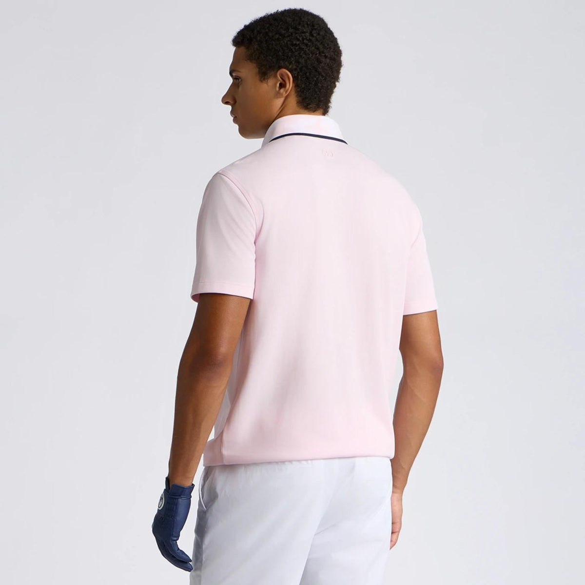 Camo Collar Performance Pique Polo Blush/Snow